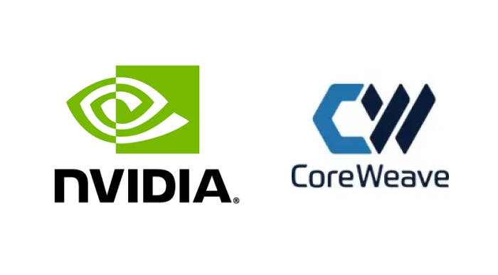 Logo von Nvidia und Coreweave
